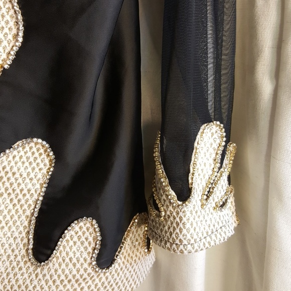 VTG 70's and 80's black evening jacket - Picture 5 of 6